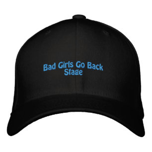 Casquette noire brodée Bad Girls Go Backstage