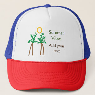 Casquette Noix de coco verte marron arbre ambiance estivale