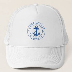 Casquette Nom de bateau d'ancre nautique Voyage plage