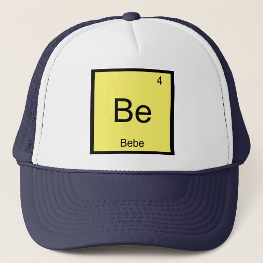 Casquette Nom de bébé Chimie Élément Tableau périodique (Devant)