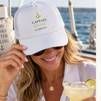 Casquette Nom de capitaine personnalisé & nom de bateau Naut