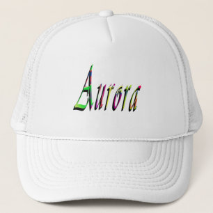 Casquette Nom de filles aurora de conception colorée,