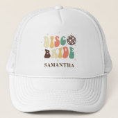 Casquette Nom de mariée disco pour enterrement de vie de jeu (Devant)