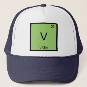 Casquette Nom de Victor Élément de Chimie Tableau Périodique