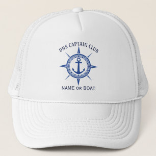 Casquette Nom de votre bateau capitaine