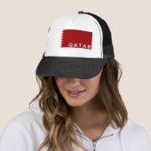 Casquette nom des textes de drapeau de pays du Qatar (En situation)