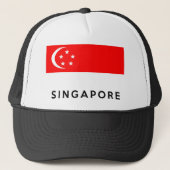 Casquette nom des textes de pays de drapeau de Singapour (Devant)