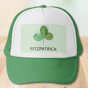 Casquette Nom d'héritage irlandais Trèfle Vert