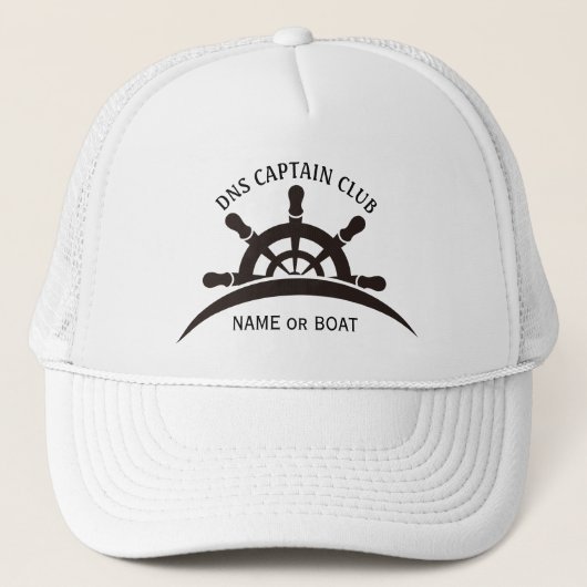 Casquette Nom du bateau capitaine (Devant)