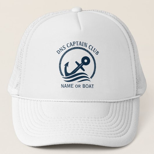 Casquette Nom du bateau capitaine (Devant)