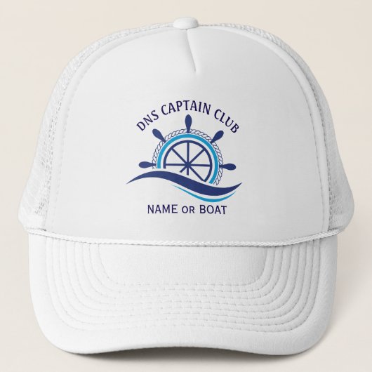 Casquette Nom du bateau capitaine  (Devant)