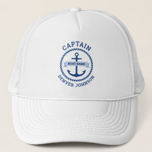 Casquette Nom du bateau-frontière de la corde d'ancrage du c
