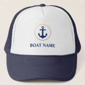 Casquette Nom du bateau nautique Blue Gold (Devant)