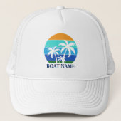 Casquette Nom du bateau Sun Palm Trees (Devant)