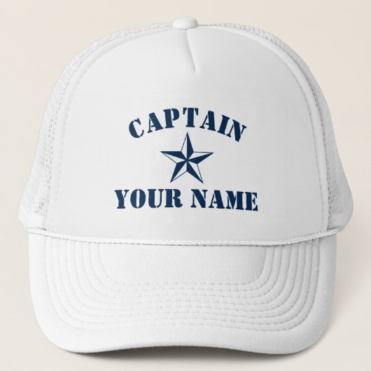 Casquette Nom du capitaine de bateau vedette nautique voile (Devant)
