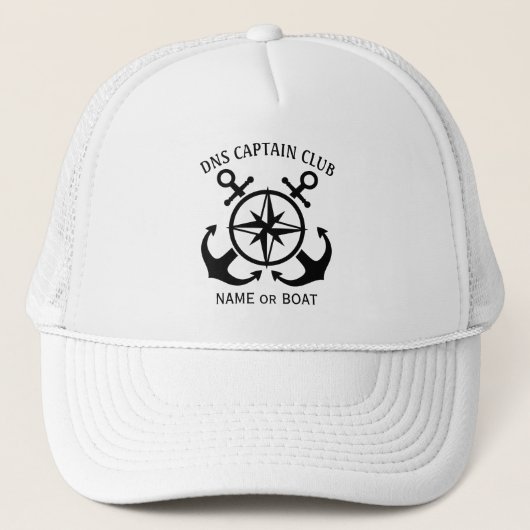 Casquette Nom du capitaine de votre bateau  (Devant)
