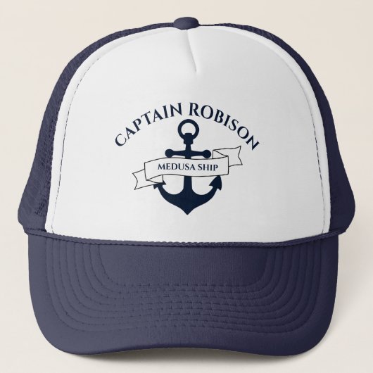 Casquette Nom du capitaine et du navire (Devant)