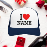 Casquette Nom du coeur<br><div class="desc">Inscrivez votre nom ou votre texte sur le nom Section.</div>