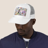 Casquette Nom du monogramme sur l'aquarelle Fleurs dans les (En situation)