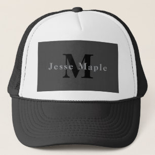 Casquette Nom et monogramme Gris foncé