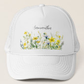 Casquette Nom floral jaune (Devant)