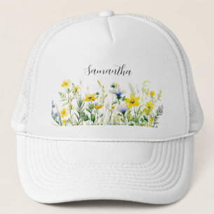 Casquette Nom floral jaune