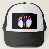 Casquette Nom géométrique Casques DJ Rainbow Music Bars (Devant)