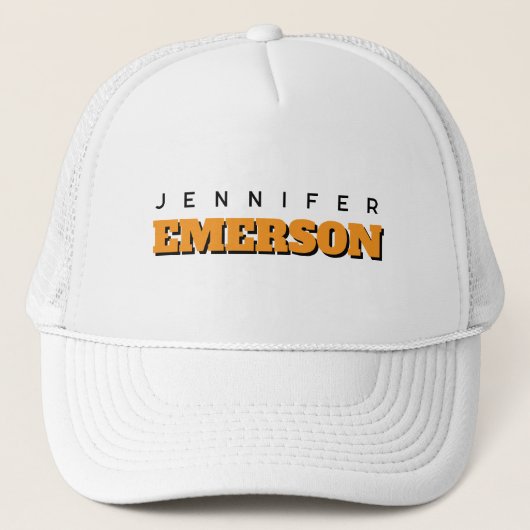 Casquette Nom moderne minimaliste professionnel simple (Devant)