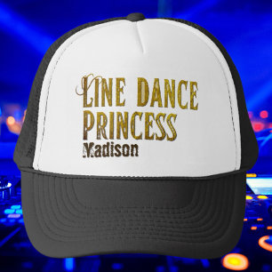 Casquette Nom or princesse de danse de ligne