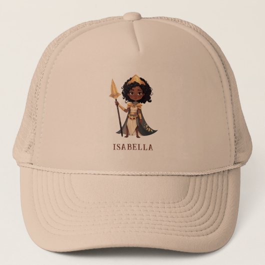 Casquette Nom personnalisé African Little Knight Warrior (Devant)