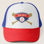 Casquette Nom personnalisé de la base-ball pour enfants<br><div class="desc">Casquette sympathique pour une soirée de baseball. Customisez-le avec le nom de votre enfant.</div>