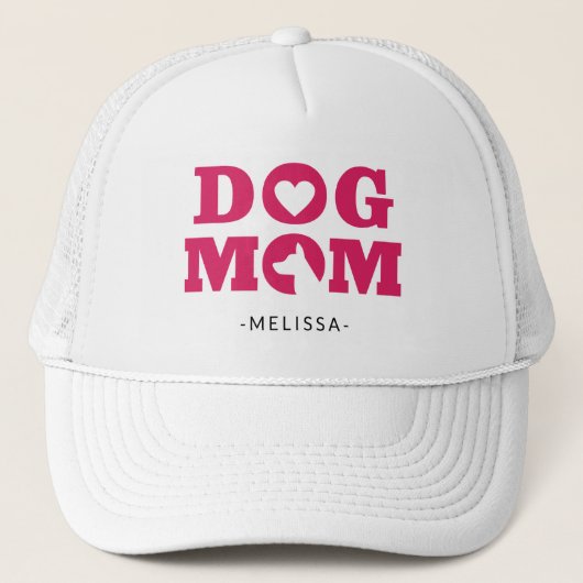 Casquette Nom personnalisé de la mère de chien Trucker perso (Devant)