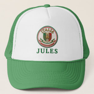 Casquette Nom personnalisé Italie Blason de football Nom per