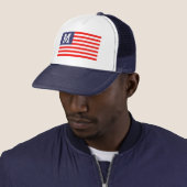 Casquette Nom personnalisé monogramme patriotique drapeau am (En situation)
