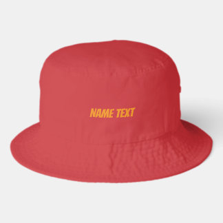 Casquette Nom Texte Élégant Chapeau de Couleur Rouge Confort