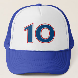 Casquette Nombre bleu 10