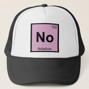 Casquette Non - Symbole du tableau périodique de la chimie d