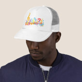 Casquette Notes musicales de jumbled colorées (En situation)
