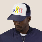 Casquette N'oubliez jamais 9 11 Ruban jaune (En situation)