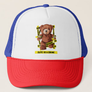 Casquette Nounours policier mignon en ours en peluche