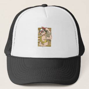 Casquette Nous pouvons le faire Fille militante avec un chio