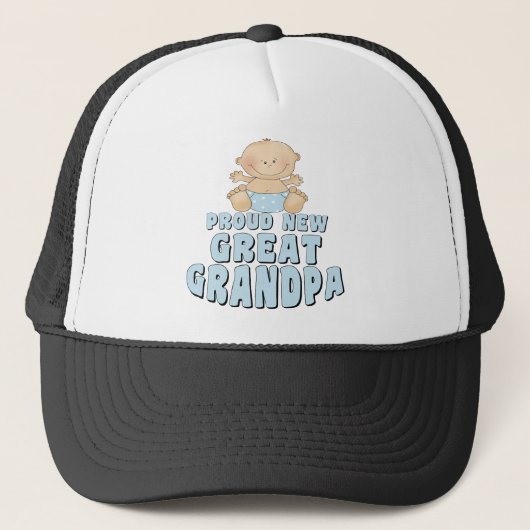 Casquette NOUVEAU grand garçon FIER de grand-papa (Devant)
