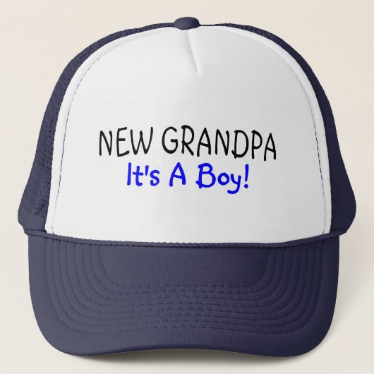 Casquette Nouveau grand-papa son un garçon (Devant)