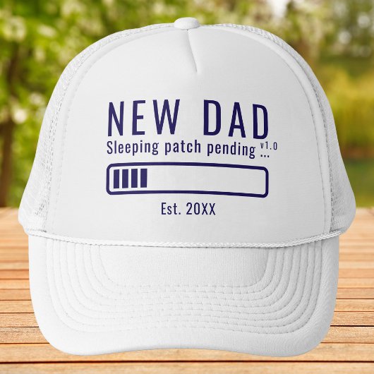Casquette Nouveau Papa Patch Dormant Typographie Gras