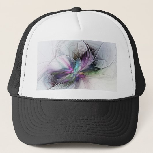 Casquette Nouvelle vie, Colorful Abstrait Fractal Art Imagin (Devant)