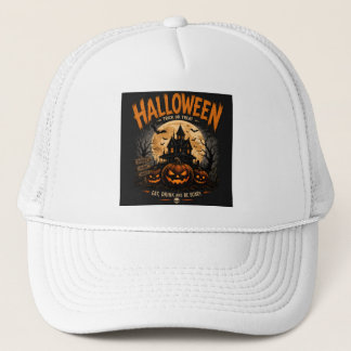 Casquette Nuit effrayante de maison hantée Halloween vintage