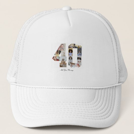 Casquette Numéro 40 - Collage photo (Devant)