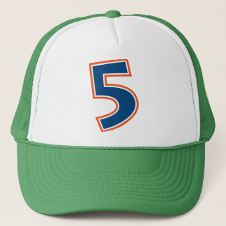 Casquette Numéro 5 bleu et orange