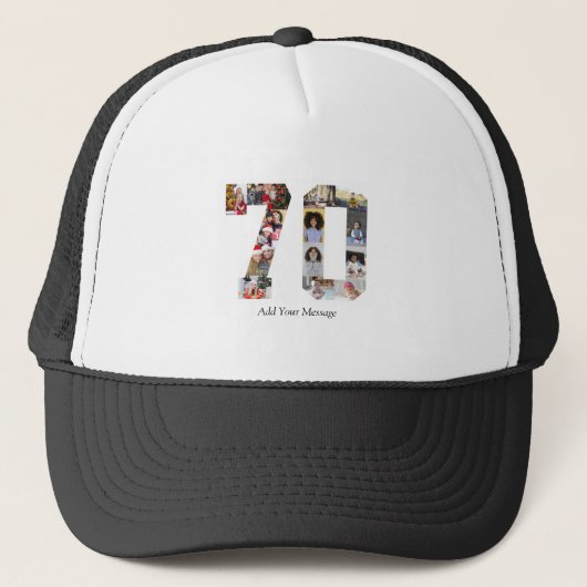 Casquette Numéro 70 - Collage photo (Devant)