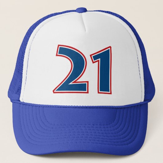 Casquette Numéro bleu 21 (Devant)